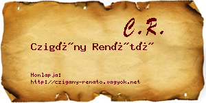 Czigány Renátó névjegykártya